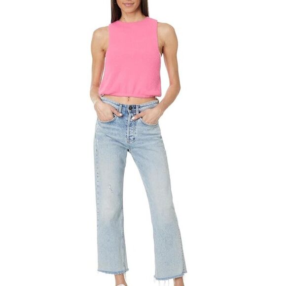 Free People Warm Fluff Crop Neon Pink M - Picture 4 of 4